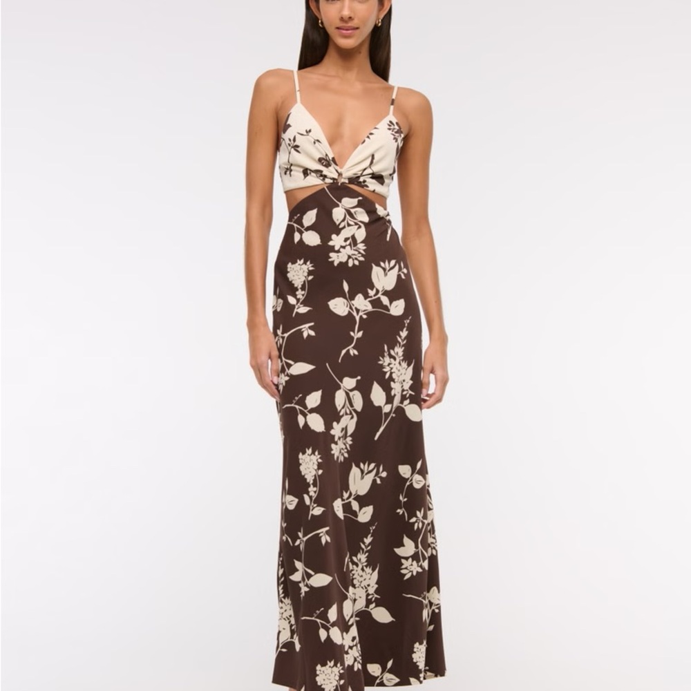 The A&F Julia Slip Cutout Dress Maxi - XXS P